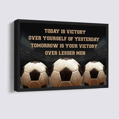 Sport Poster Canvas Today Is Victory Over Your Self Best Gift With Motivation Quotes