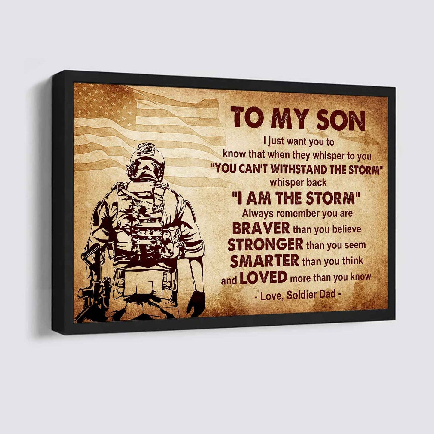 Samurai Poster Canvas Whisper Back I'm The Storm From Dad To Son Gift For Your Son