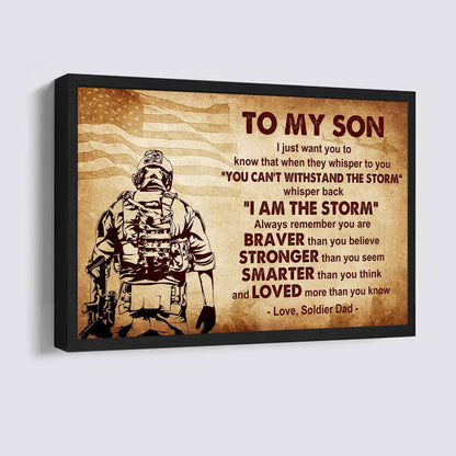 Samurai Poster Canvas Whisper Back I'm The Storm From Dad To Son Gift For Your Son
