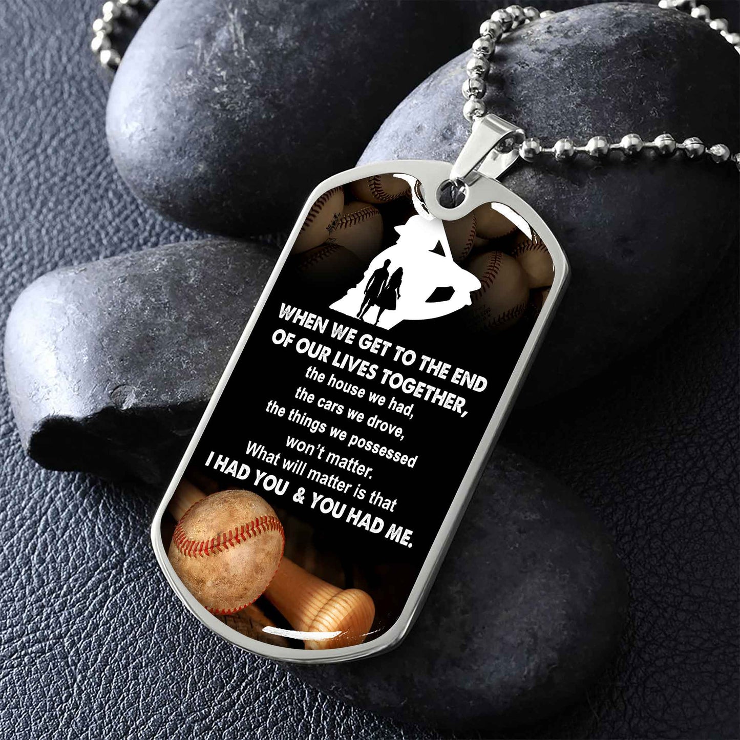 Sport Military Chain 18K Gold Plated Silver Plated To My Husband From Wife With Love Message