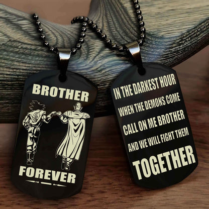 Cowboy Personalized Double Sided Dog Tag For My Brother - Call On Me Brother And We Will Fight Them Together Gift For Your Friend