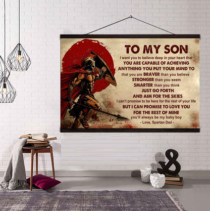 New Version Warrior Poster Canvas Just Go Forth And Aim For The Skies From Dad To Son Gift For Your Son Motivational Quotes
