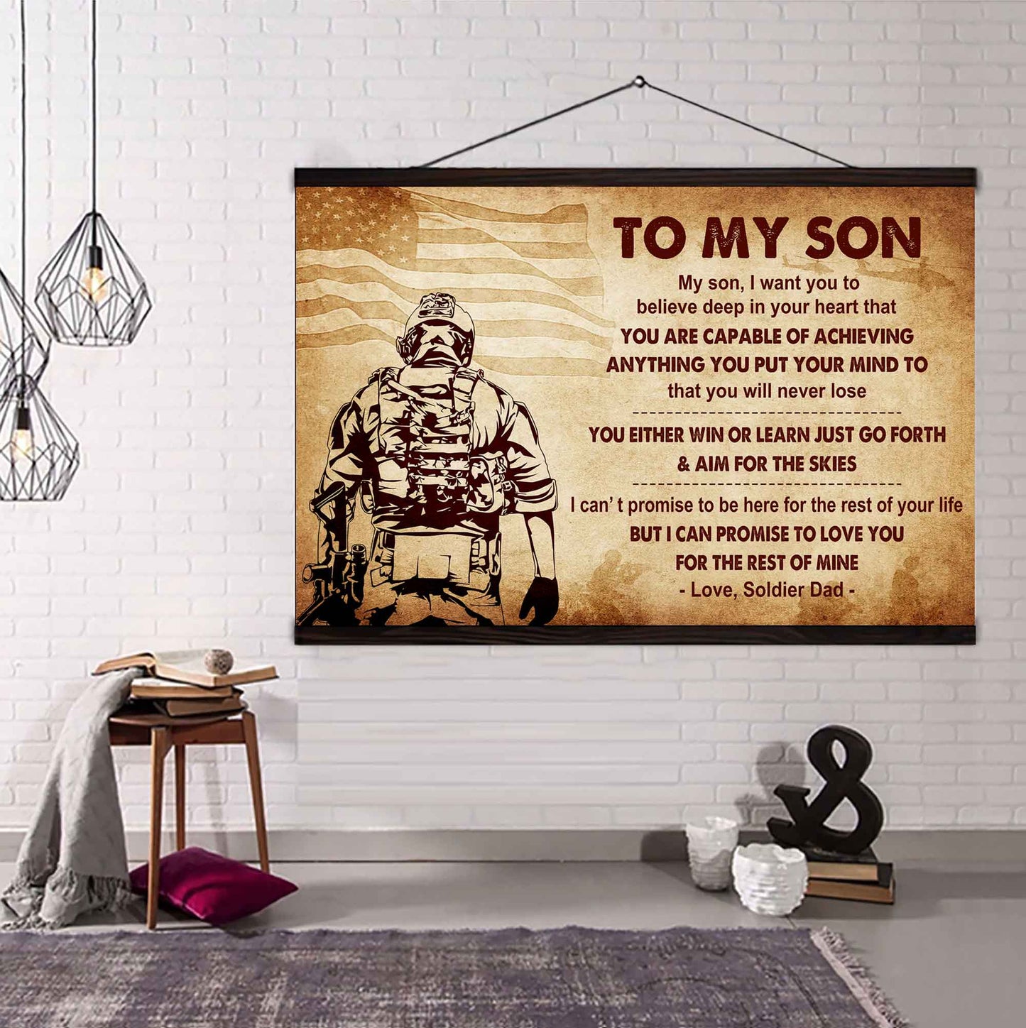 Samurai Poster Canvas You Will Never Lose You Either Win Or Learn From Dad To Son