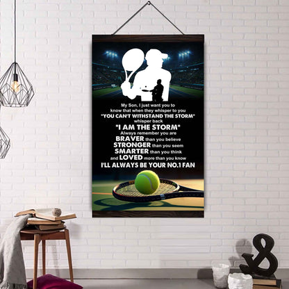 Sport Poster Canvas Dad To Son - Whisper Back I Am The Storm I Will Always Your No 1 Fan