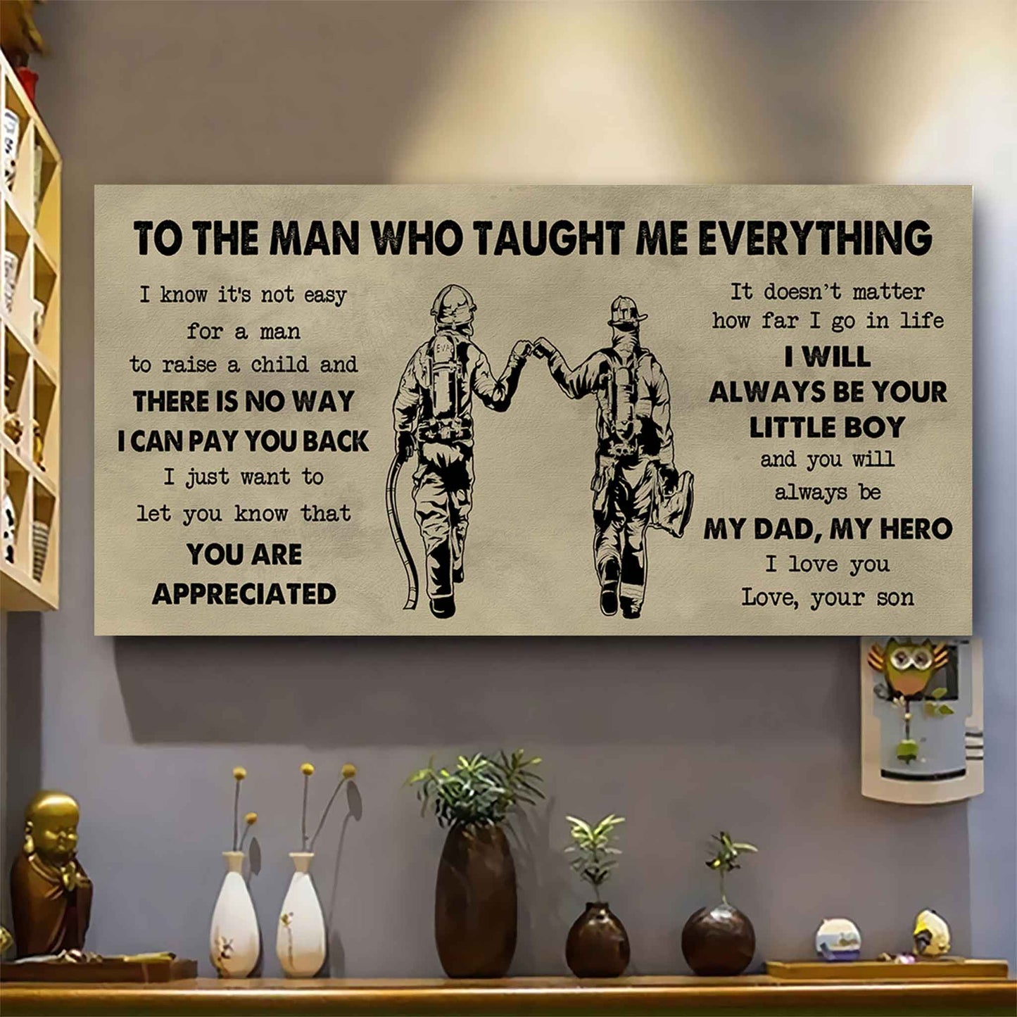 Family Poster Horizontal Canvas To My Dad I Know It's Not Easy To Raise A Child I Will Always Be Your Little Boy Gift From Son To Dad
