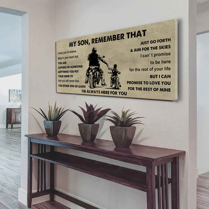 Personalized DRB Poster Canvas - My Son Remember That You Will Never Lose You Either Win Or Learn