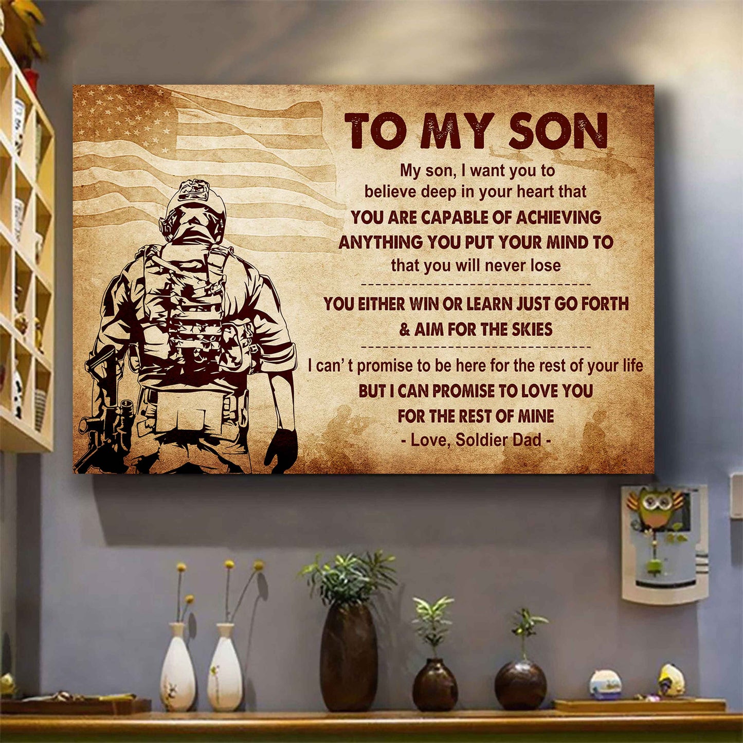 Samurai Poster Canvas You Will Never Lose You Either Win Or Learn From Dad To Son