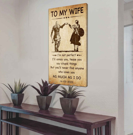 Samurai Poster Canvas To My Wife - I Am Not Perfect
