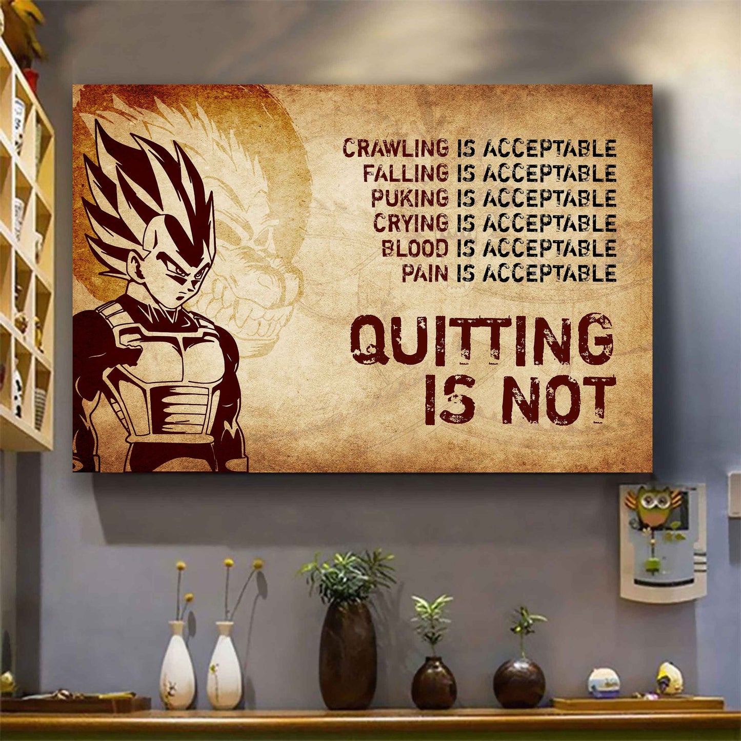 Samurai Poster Canvas Quiting Is Not Best Gifts Motivation Quotes
