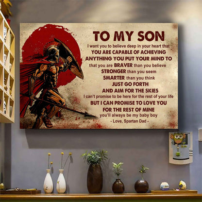 Samurai Poster Canvas Just Go Forth And Aim For The Skies From Dad To Son Gift For Your Son