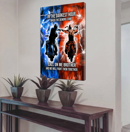 DRB Canvas Wall Art Call On Me Brother And We Will Fight Them Together Gift For Your Friend