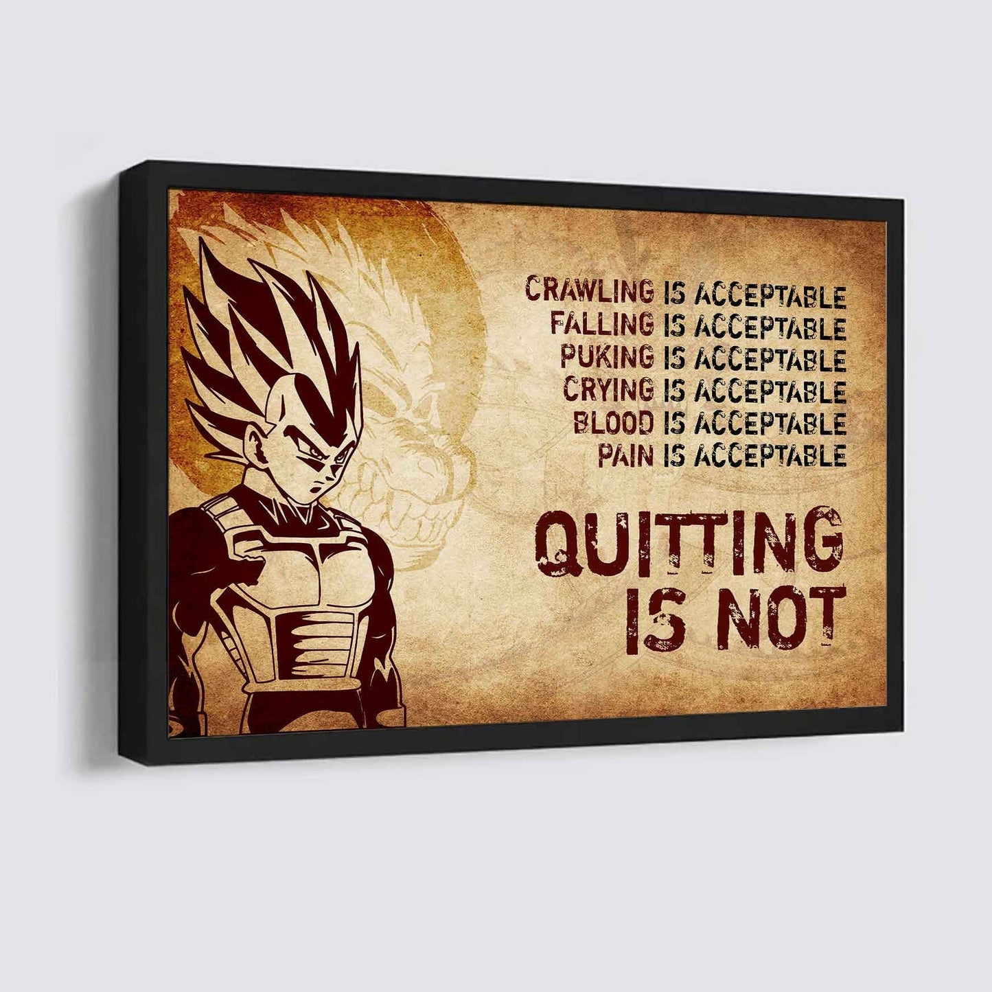 Samurai Poster Canvas Quiting Is Not Best Gifts Motivation Quotes