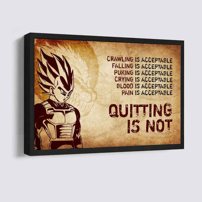 Samurai Poster Canvas Quiting Is Not Best Gifts Motivation Quotes