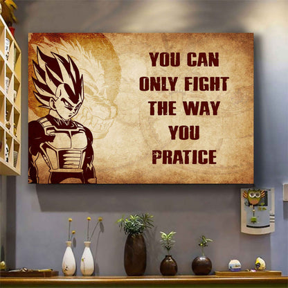 Samurai Poster Canvas You Can Only Fight The Way You Practice