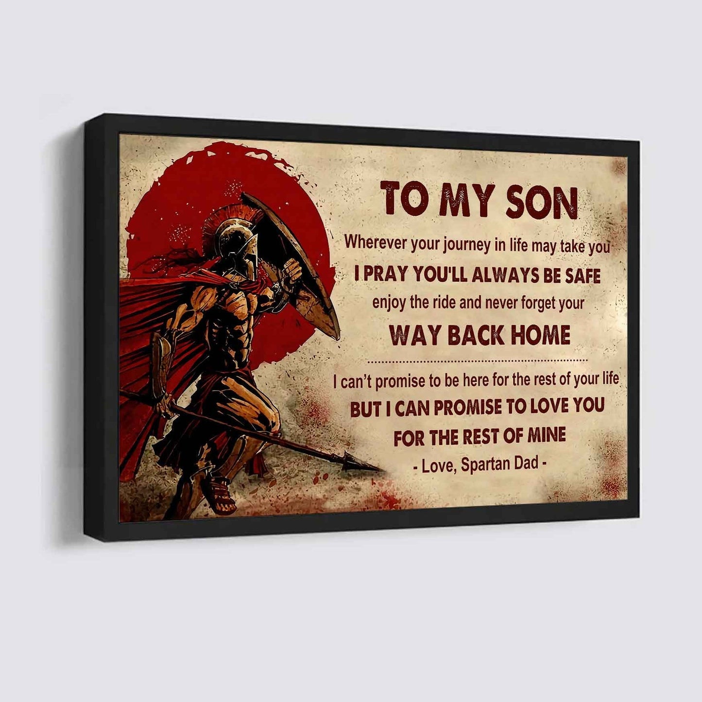 Samurai Poster Canvas Your Way Back Home From Dad To Son Gift For Your Son