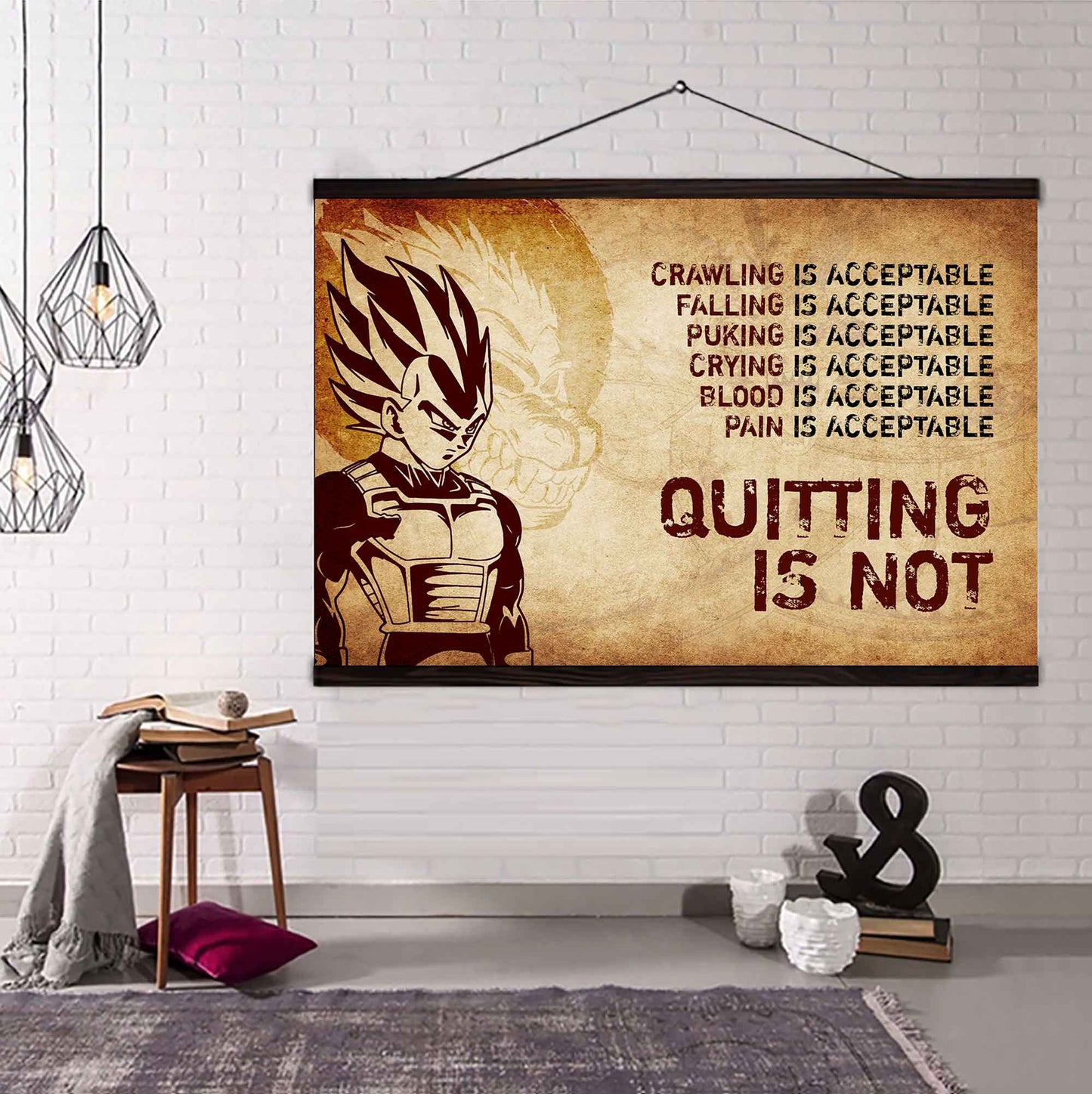 Samurai Poster Canvas Quiting Is Not Best Gifts Motivation Quotes