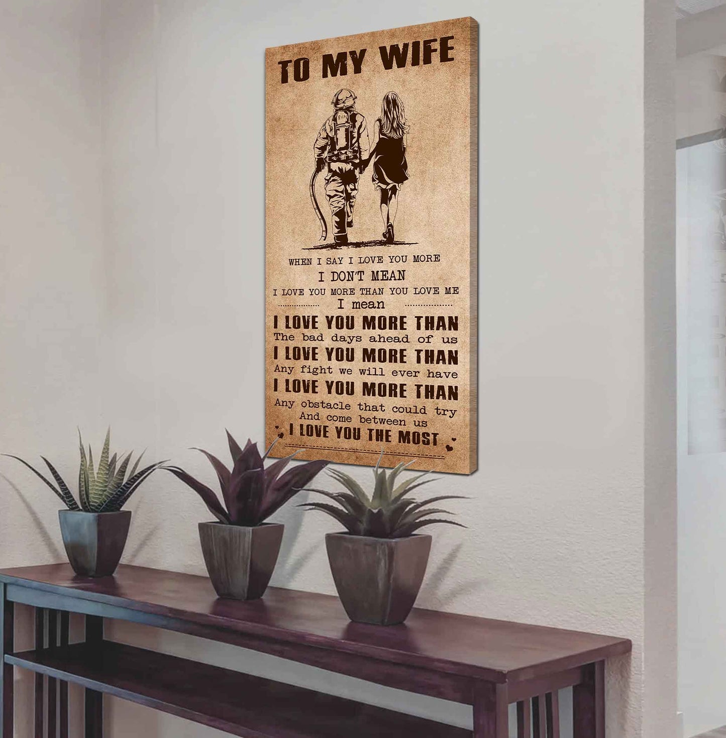 Samurai Poster Canvas To My Wife When I Say I Love You More - I Love You The Most Gift For Your Wife