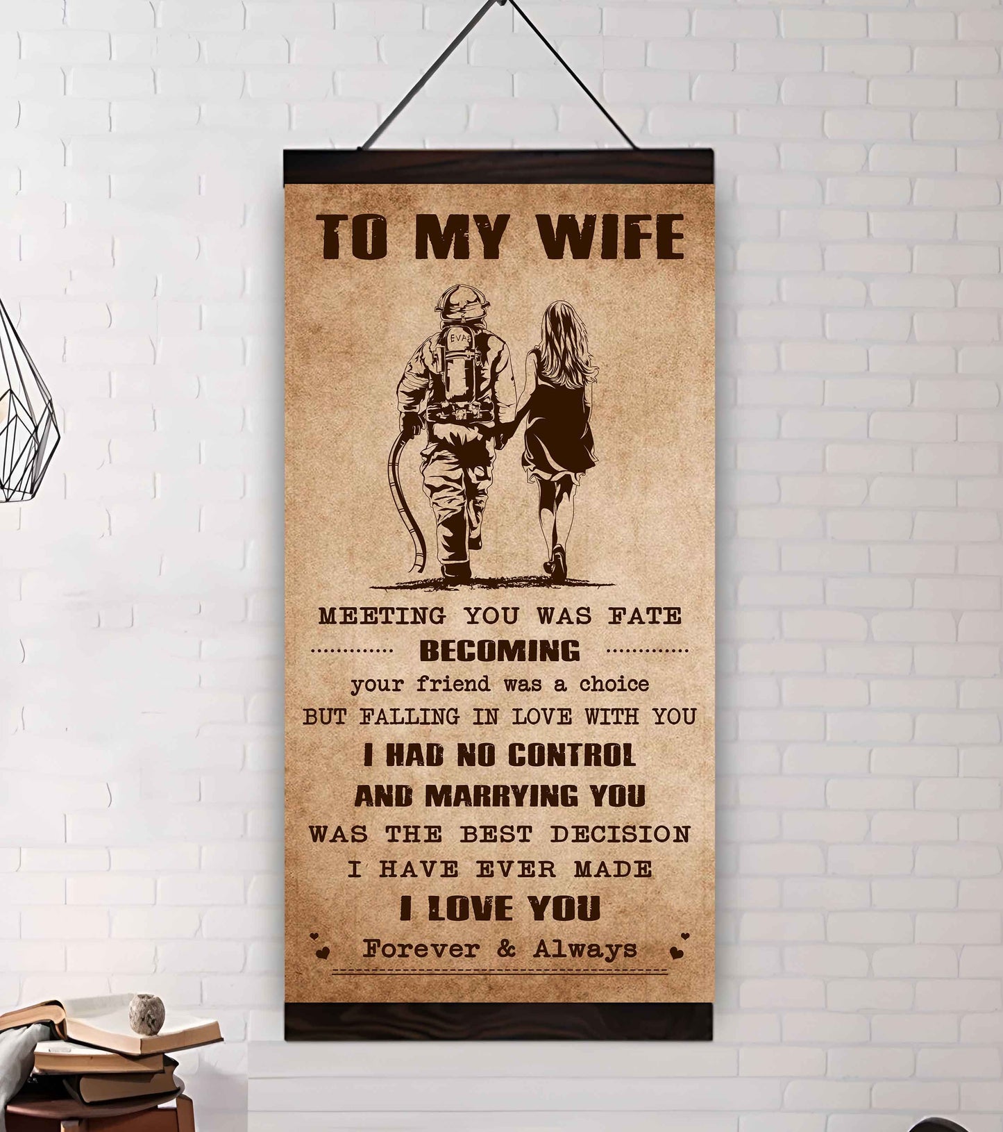 Samurai Poster Canvas To My Wife Meeting You Was Fate - I Love You Forever And Always Gift For Your Wife
