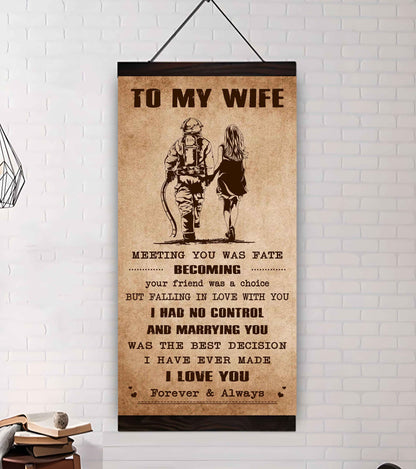 Samurai Poster Canvas To My Wife Meeting You Was Fate - I Love You Forever And Always Gift For Your Wife