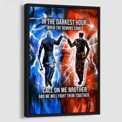 DRB Canvas Wall Art Call On Me Brother And We Will Fight Them Together Gift For Your Friend