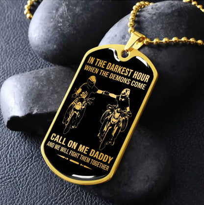 DRB Military Chain Silver Plated 18K Gold Plated Call On Me Daddy Gift For Your Dad