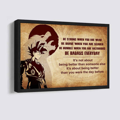 Samurai Poster Canvas Be Strong When You Are Weak Be Badass Everyday - Motivational Quotes