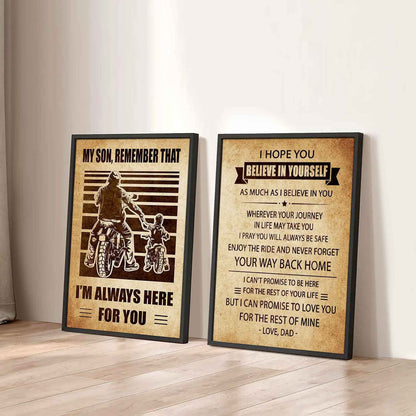 Combo 2 DRB Poster Canvas My Son Remember That - Never Forget Your Way Back Home