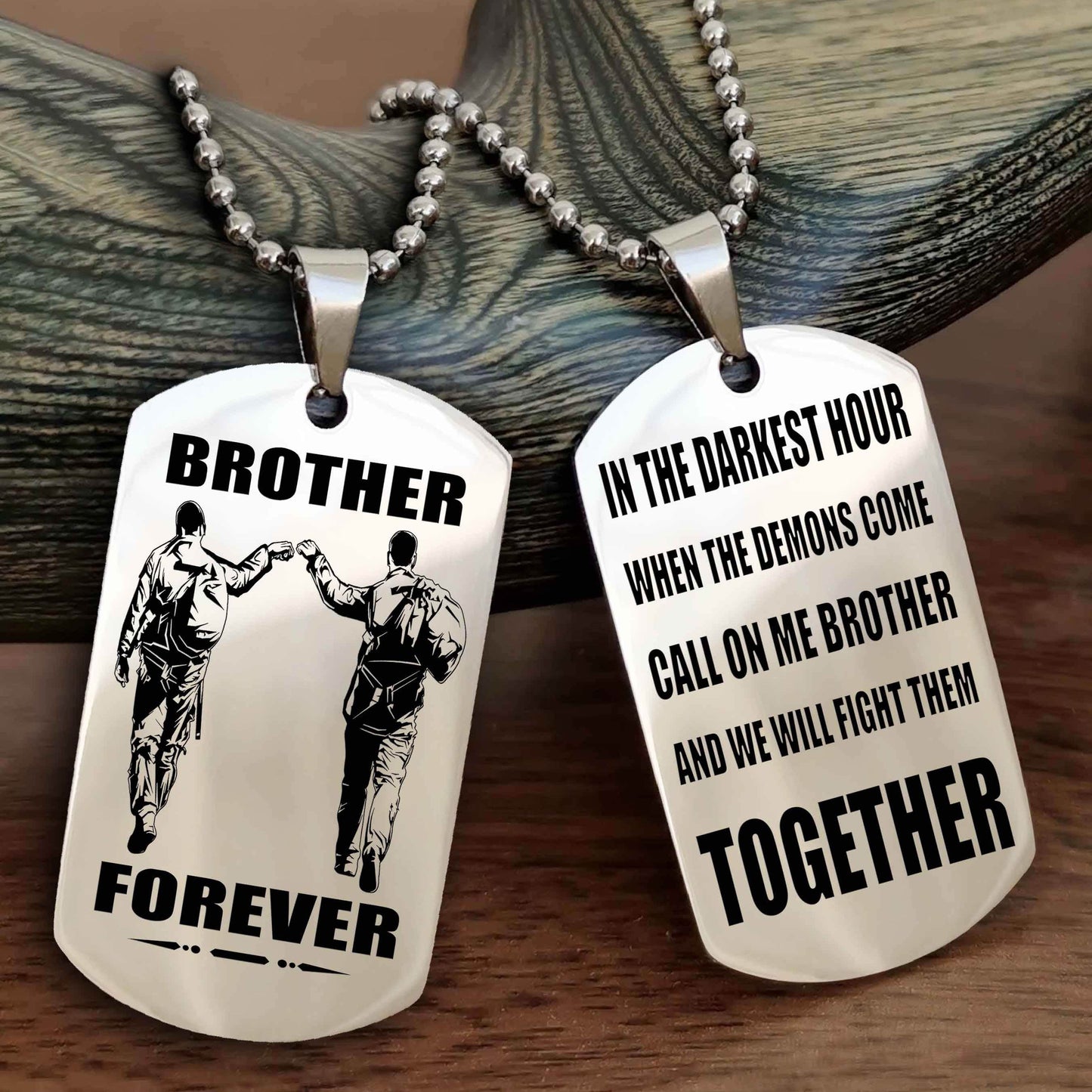 Sport Bike Personalized Double Sided Dog Tag For My Brother - Call On Me Brother And We Will Fight Them Together Gift For Your Friend