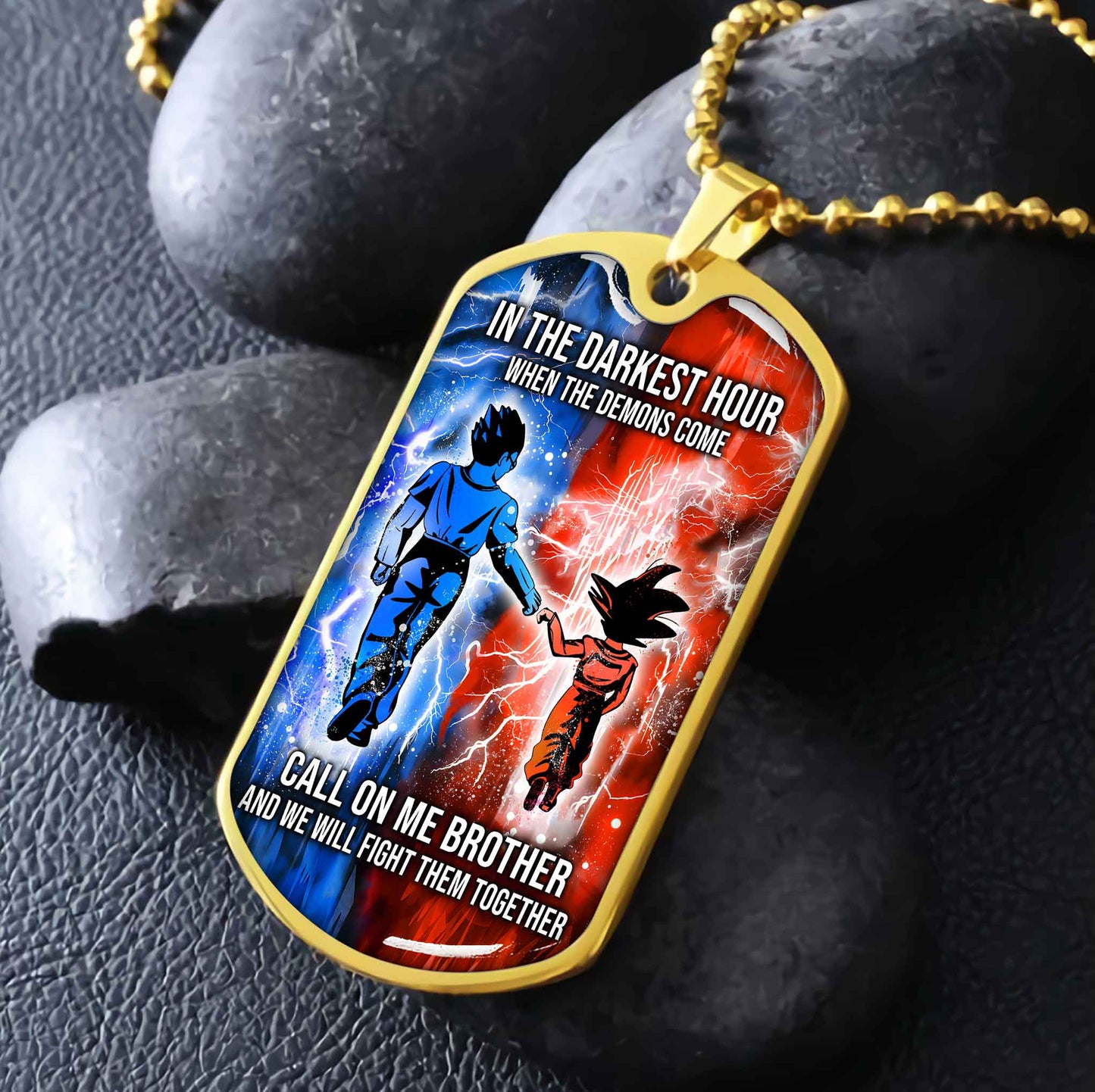 DRB Military Chain Silver Plated 18K Gold Plated Silver Plated Call On Me Brother And We Will Fight Them Together