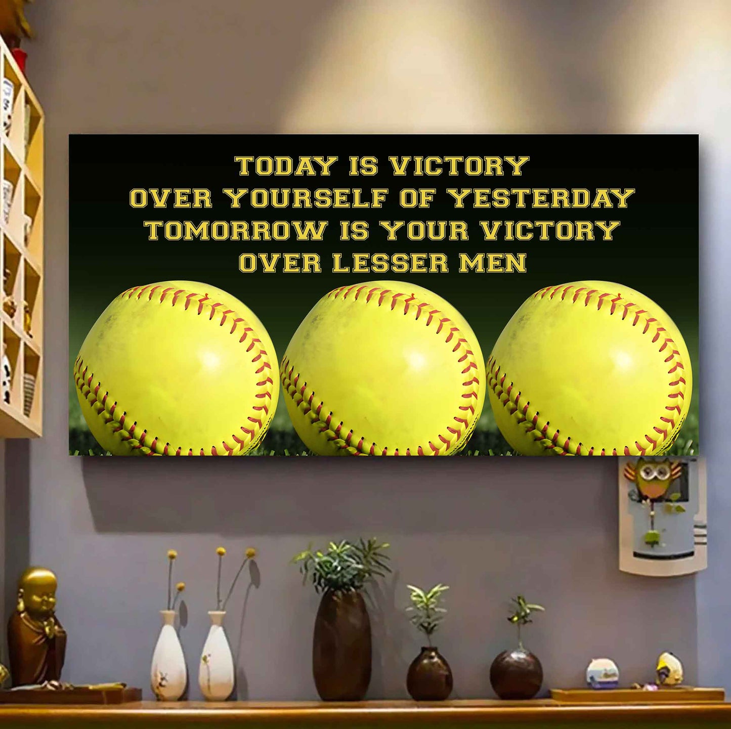 American Football Poster Canvas - Today Is Victory Over Yourself Over Yourself Of Yesterday Tomorrow Is Your Victory Over Lesser Men