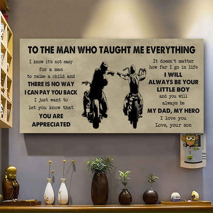Samurai Poster Horizontal Canvas To My Dad I Know It's Not Easy To Raise A Child I Will Always Be Your Little Boy Gift From Son To Dad