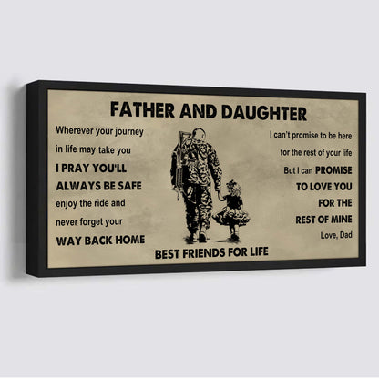 Vikings Father And Daughter Best Friends For Life - Ver 2 Never Forget Your Way Back Home Poster Canvas Gift For Daughter From Father