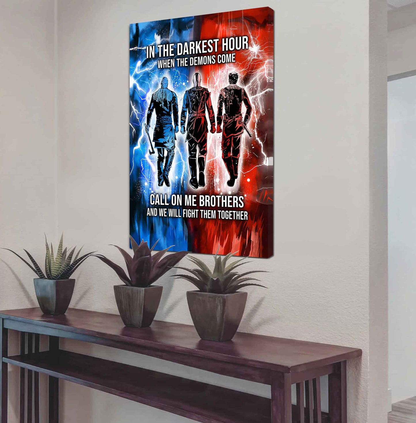 Brother Canvas Wall Art Call On Me Brother And We Will Fight Them Together Gift For Your Friend
