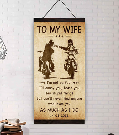 Family Poster Canvas To My Wife - I Am Not Perfect