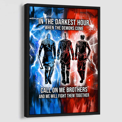 Brother Canvas Wall Art Call On Me Brother And We Will Fight Them Together Gift For Your Friend