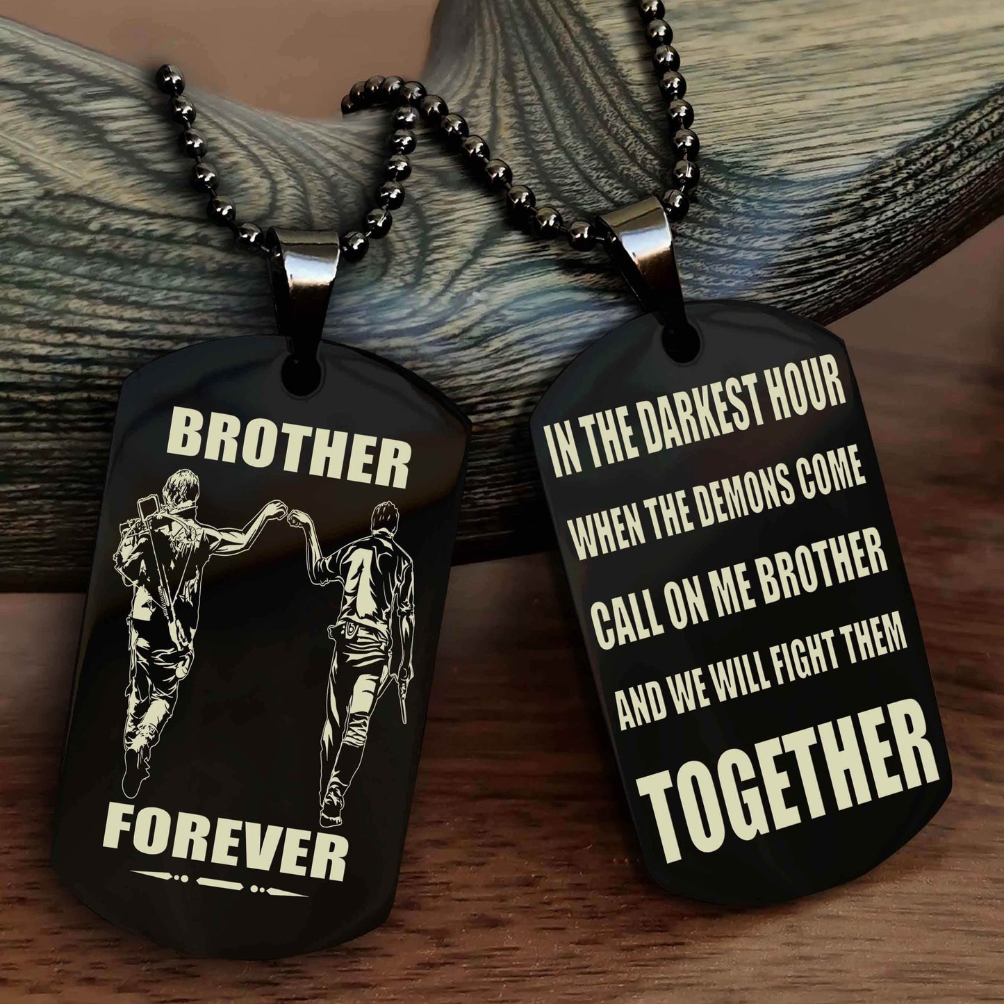 Soldier: Army-Navy Personalized Double Sided Dog Tag For My Brother - Call On Me Brother And We Will Fight Them Together Gift For Your Friend