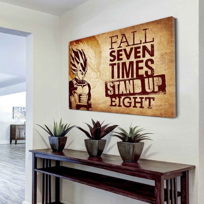 Samurai Poster Canvas Fall Down Seven Times Stand Up Eight