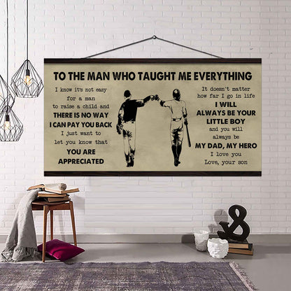 Samurai Poster Horizontal Canvas To My Dad I Know It's Not Easy To Raise A Child I Will Always Be Your Little Boy Gift From Son To Dad