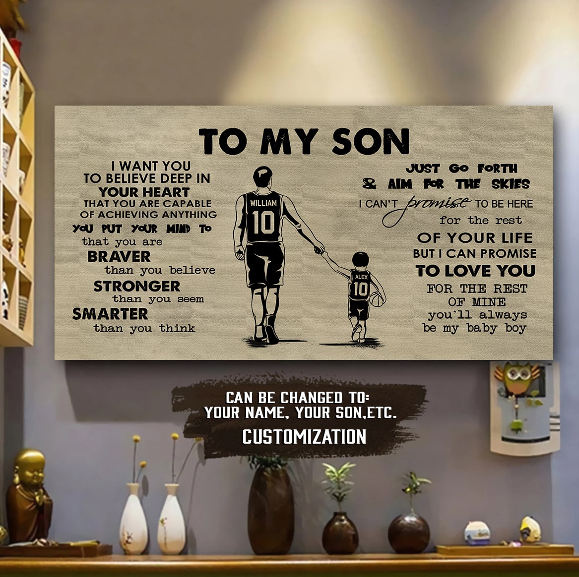 Family TO MY SON- I WANT YOU TO BELIEVE- CANVAS POSTER