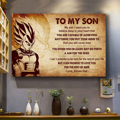 Samurai Poster Canvas You Will Never Lose You Either Win Or Learn From Dad To Son