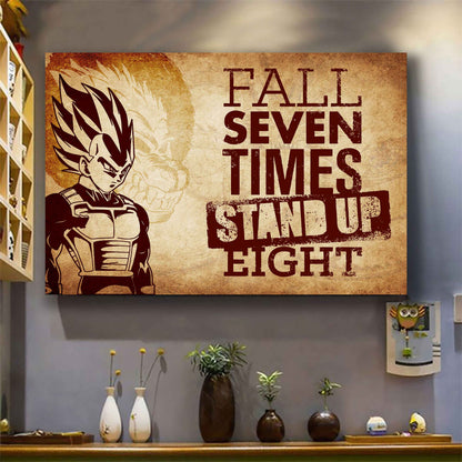 Samurai Poster Canvas Fall Down Seven Times Stand Up Eight