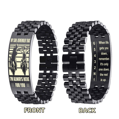 Sport Bike double side bracelet for brother, When life gets you down, remember. It’s only one down, the rest is up.