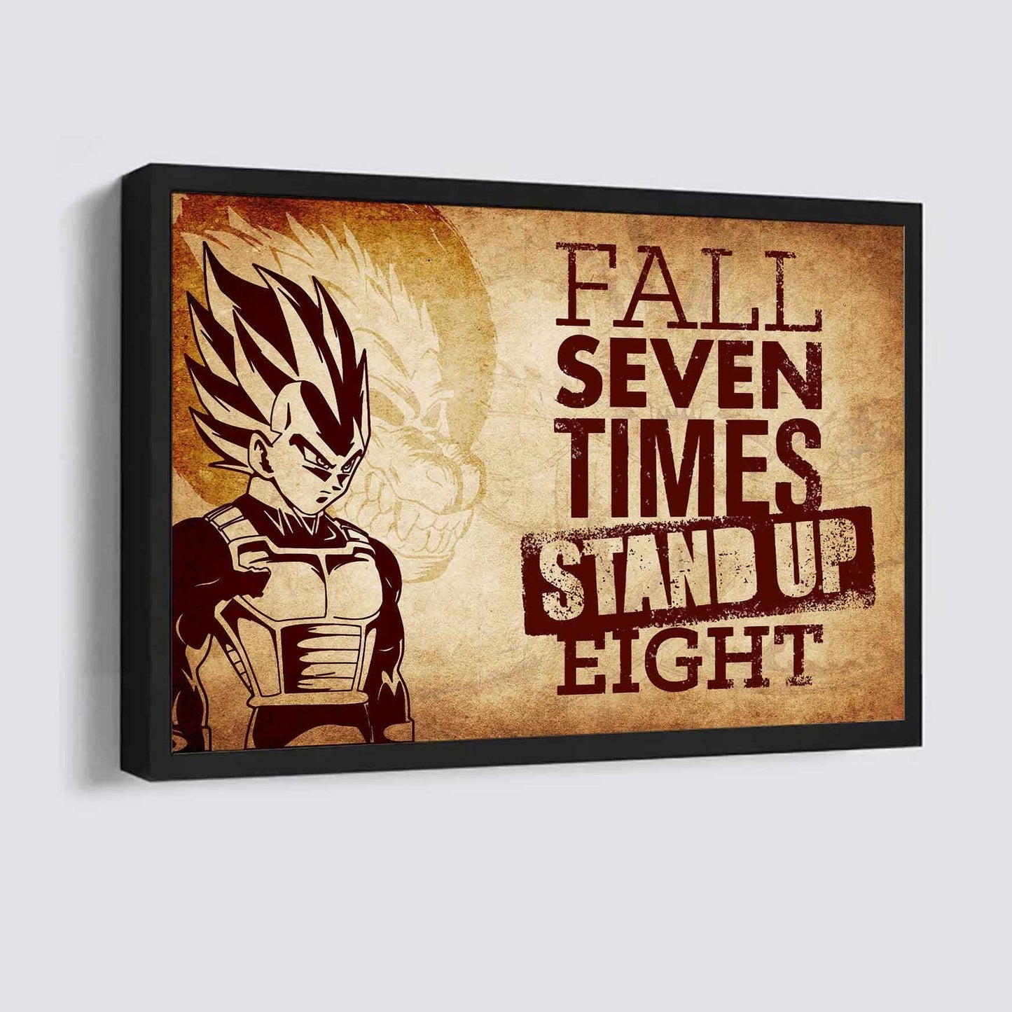 Samurai Poster Canvas Fall Down Seven Times Stand Up Eight
