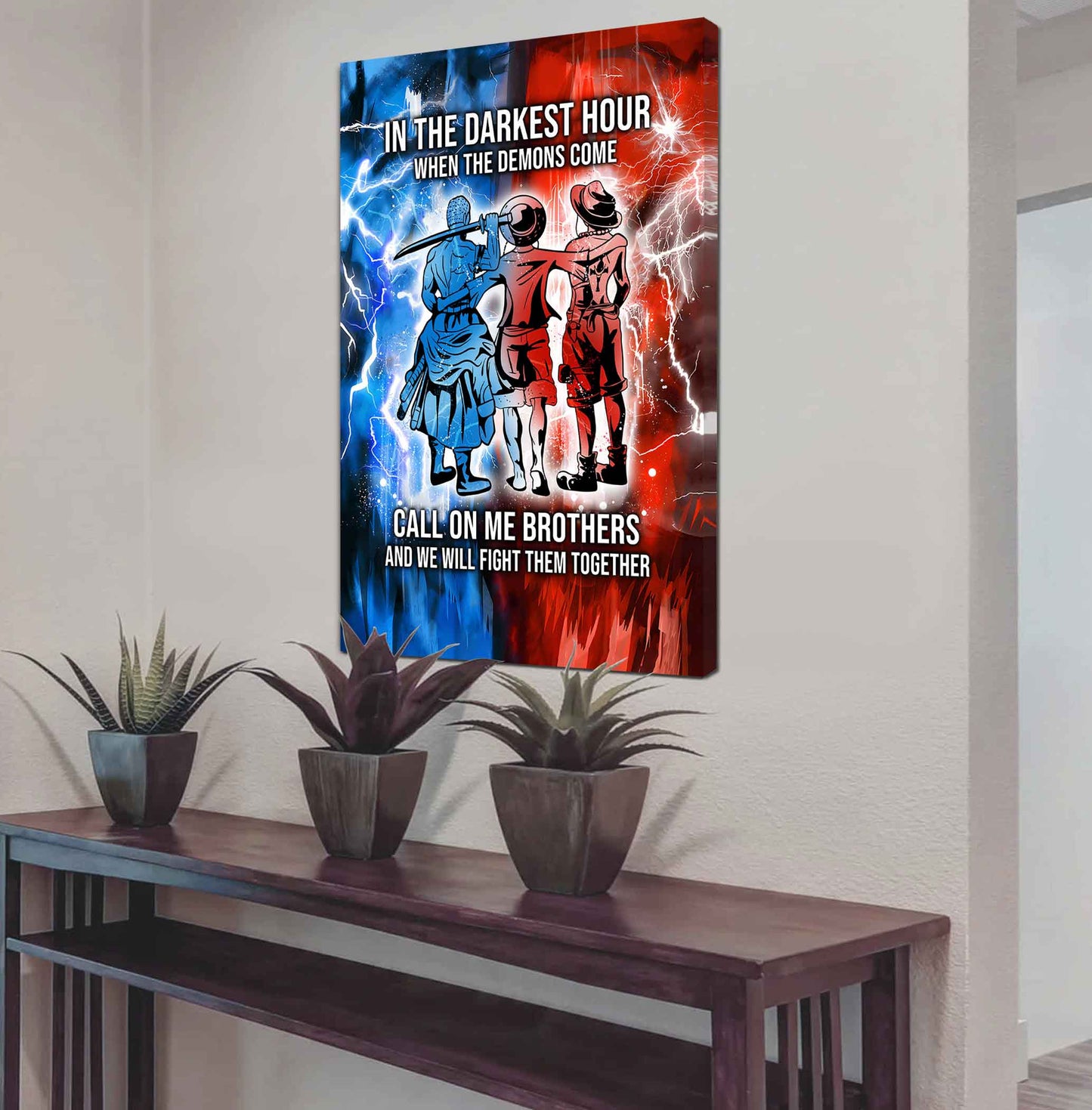 Brother Canvas Wall Art Call On Me Brother And We Will Fight Them Together Gift For Your Friend
