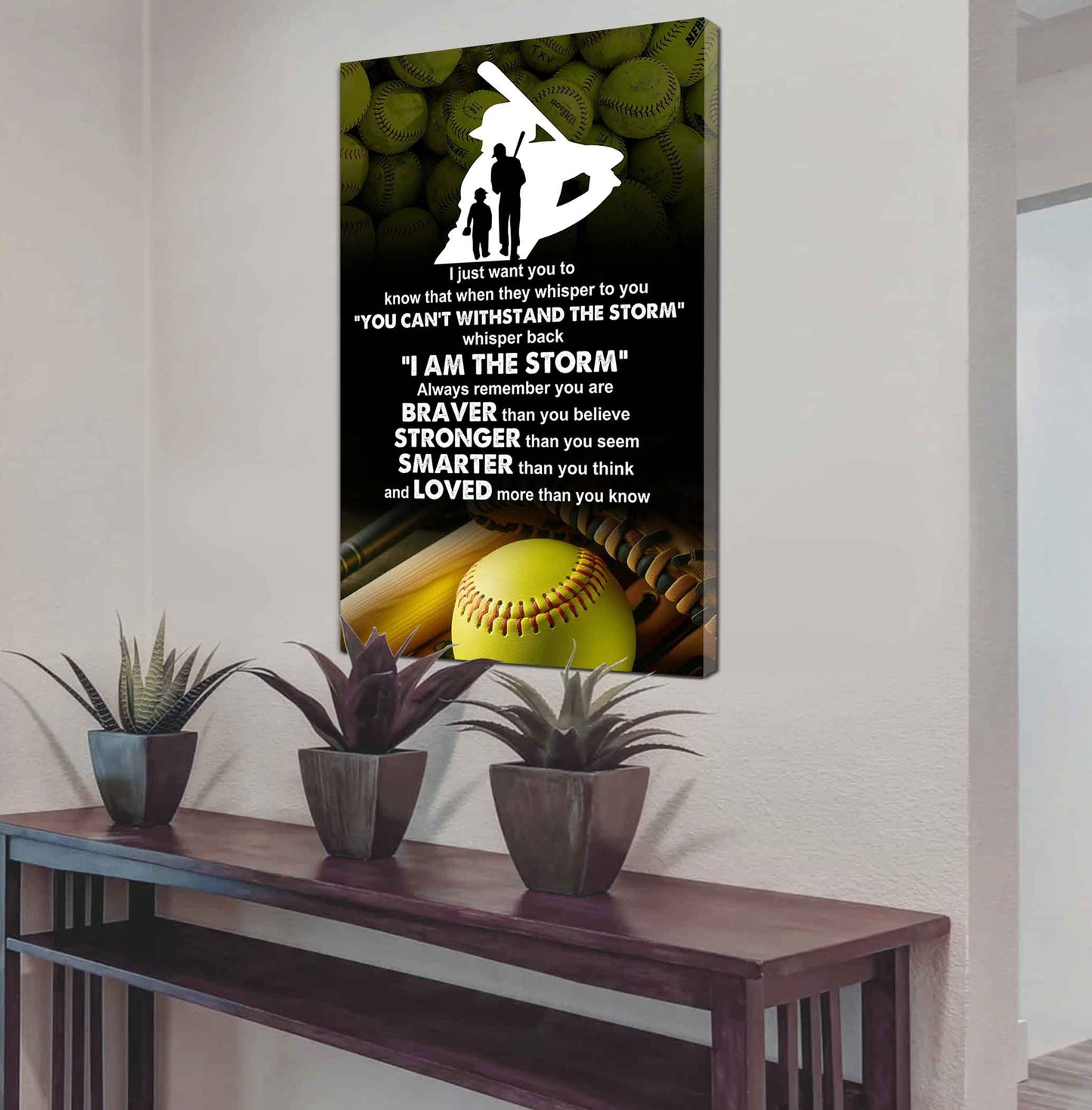 Poster Canvas To My Son Whisper Back I Am The Storm Loved More Than You Know Gift From Dad