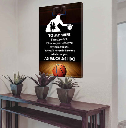 Sport Poster Canvas To My Wife I Am Not Perfect Gift For Your Wife