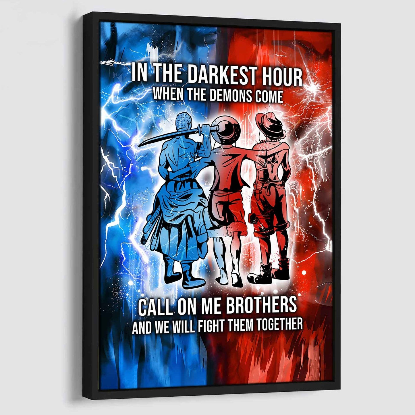 Brother Canvas Wall Art Call On Me Brother And We Will Fight Them Together Gift For Your Friend