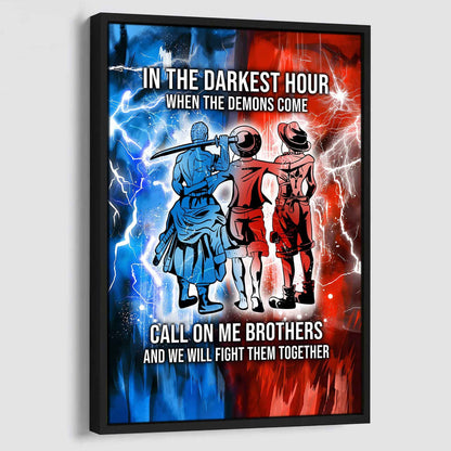 Brother Canvas Wall Art Call On Me Brother And We Will Fight Them Together Gift For Your Friend