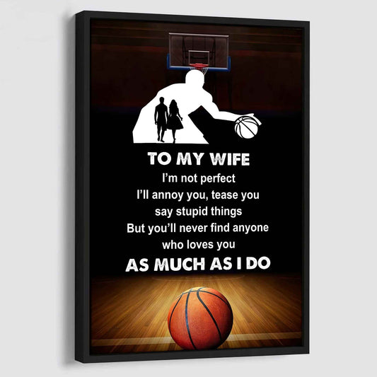 Sport Poster Canvas To My Wife I Am Not Perfect Gift For Your Wife