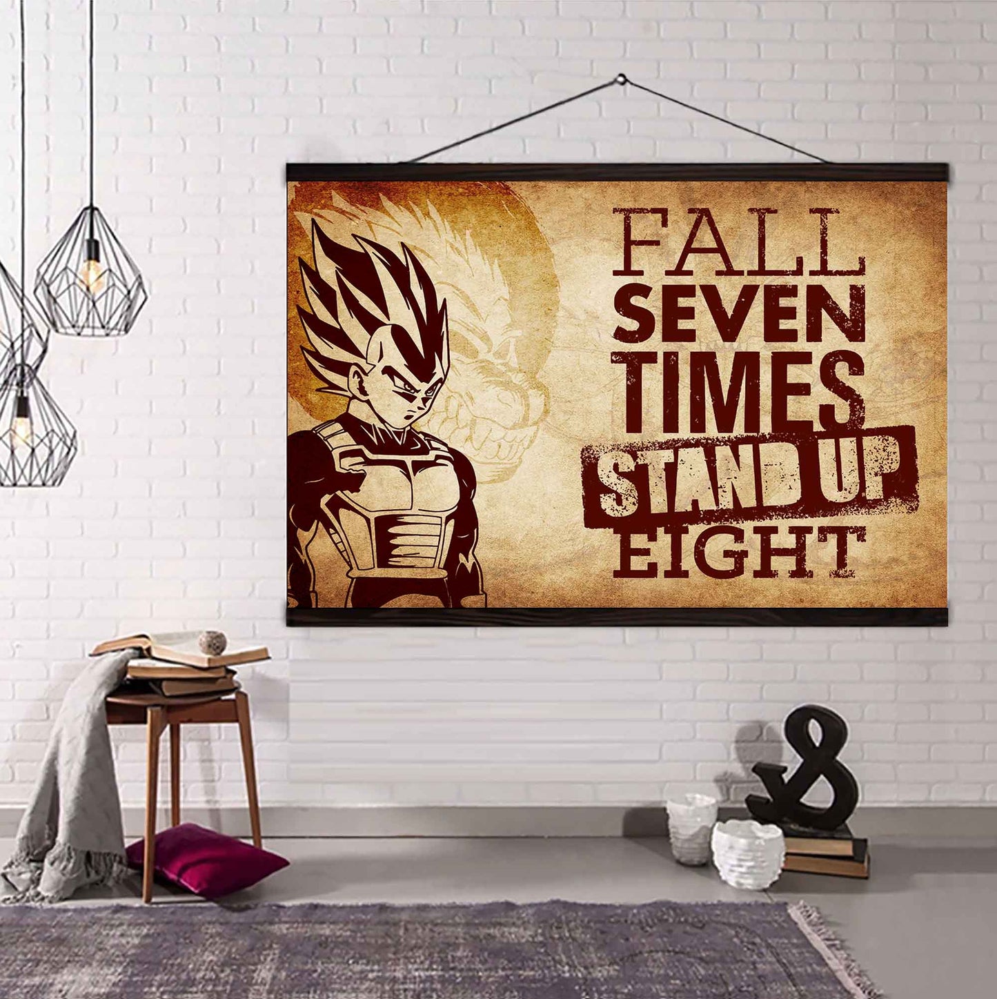 Samurai Poster Canvas Fall Down Seven Times Stand Up Eight